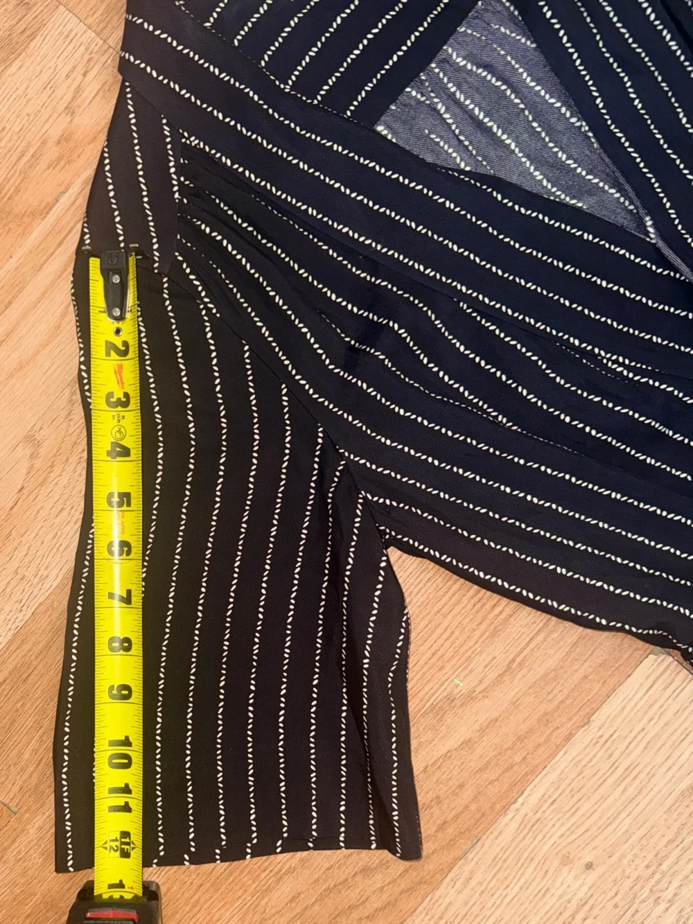Equipment Black Pinstripe Belted Jumpsuit - Picture 5 of 8